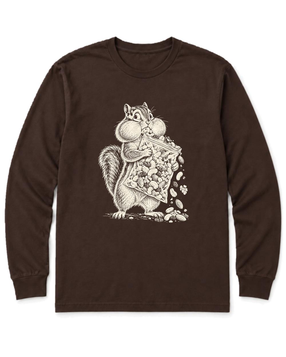 Trail Mix Bandit Long Sleeve Shirt - Dark Chocolate