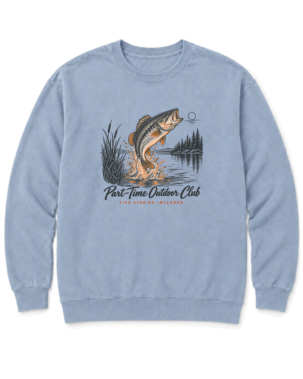 Fish Stories Included Sweatshirt - Chambray