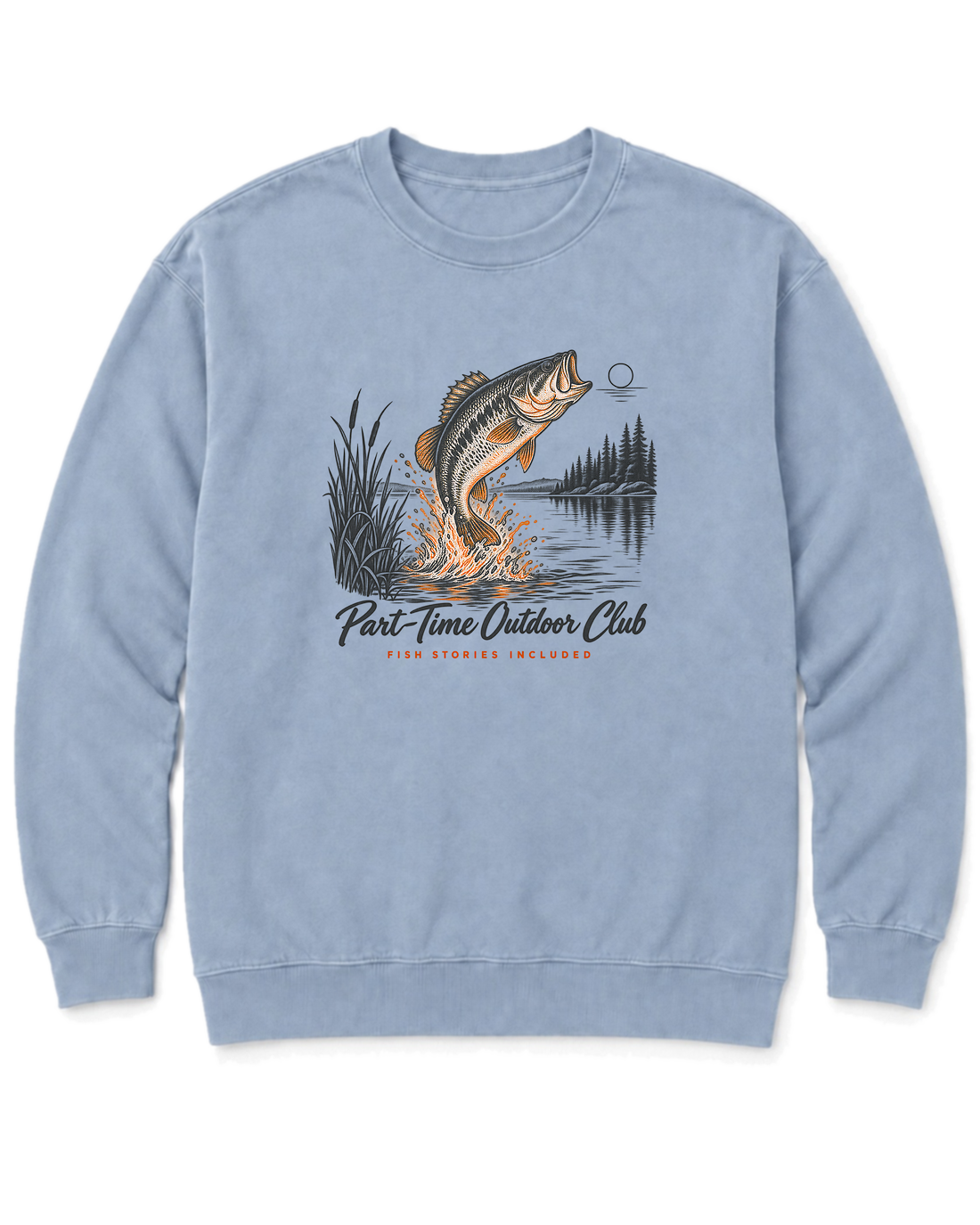 Fish Stories Included Sweatshirt - Chambray