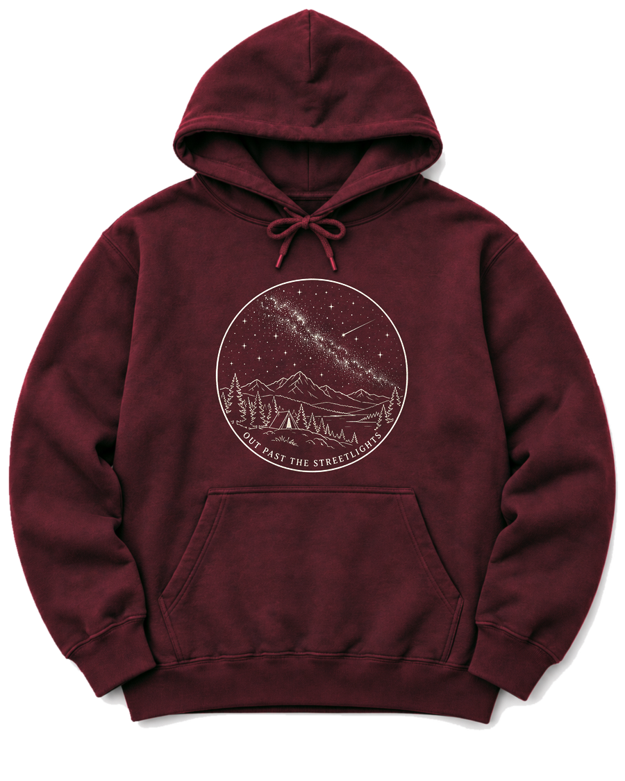 Out Past the Streetlights Hoodie - Maroon