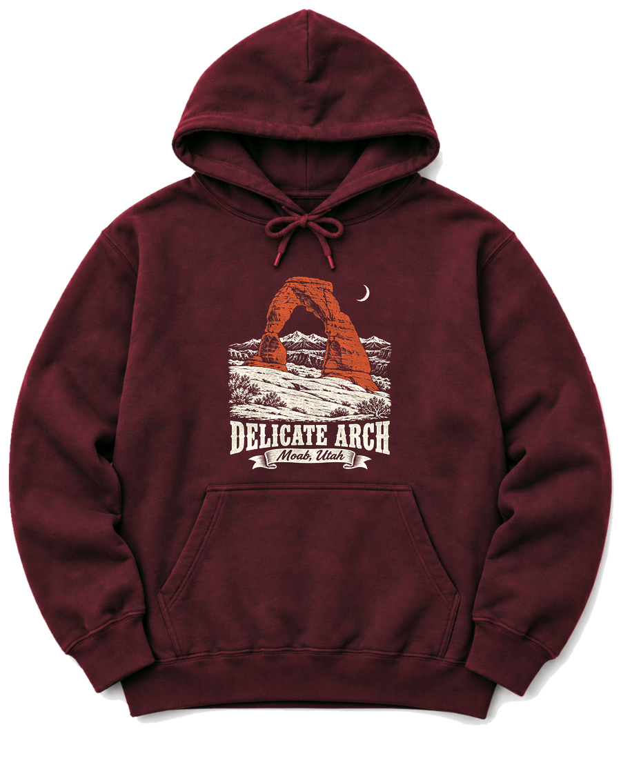 Delicate Arch Hoodie - Maroon