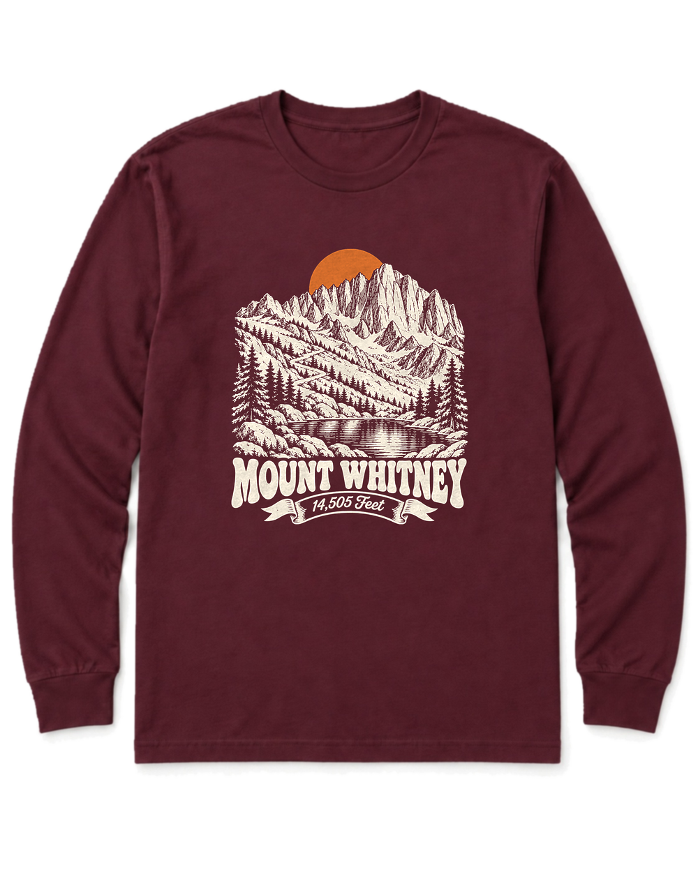 Mount Whitney Long Sleeve Shirt - Maroon