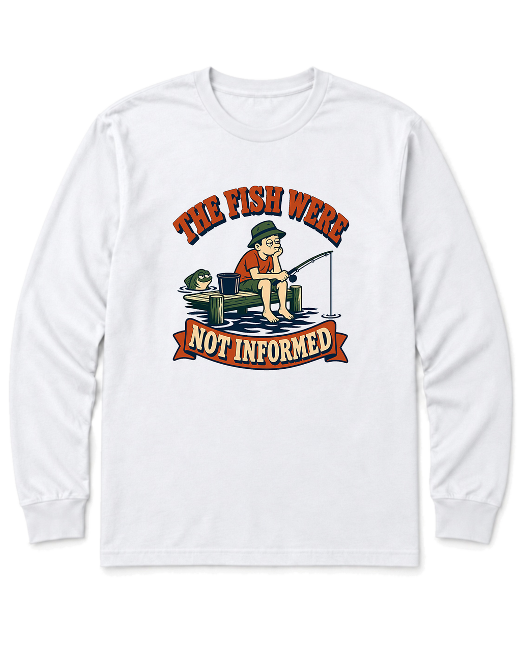 The Fish Were Not Informed Long Sleeve Shirt - White