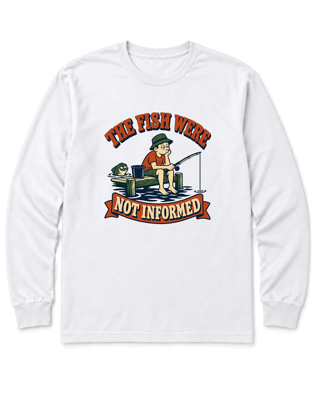 The Fish Were Not Informed Long Sleeve Shirt - White