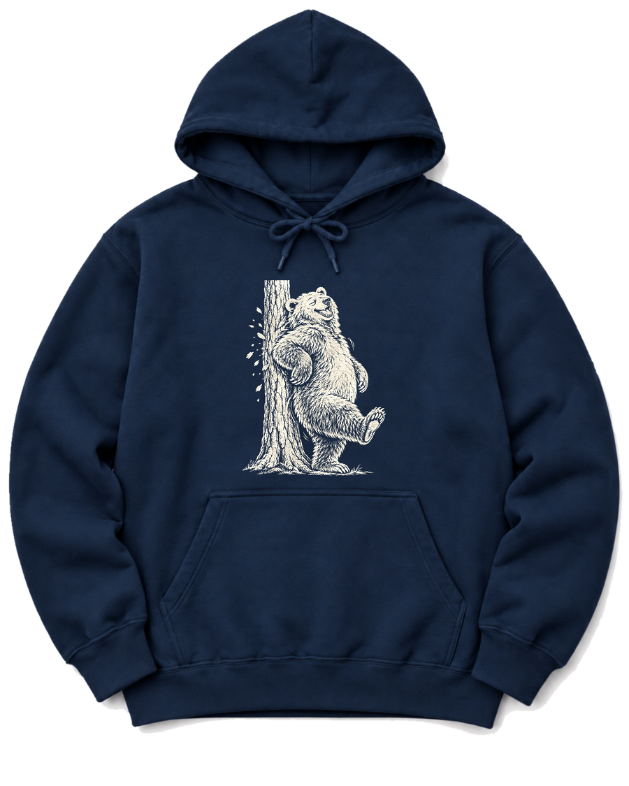 Back Scratch Bear Hoodie - Navy