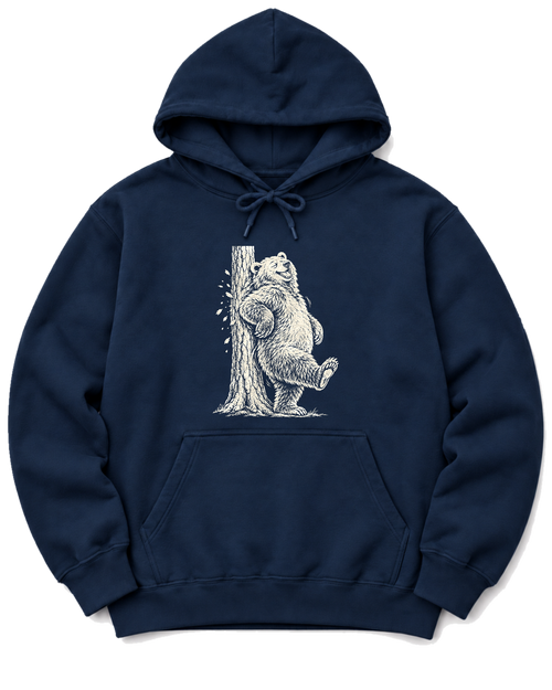 Back Scratch Bear Hoodie - Navy