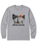Good Dogs, Long Walks Long Sleeve Shirt - Sport Grey