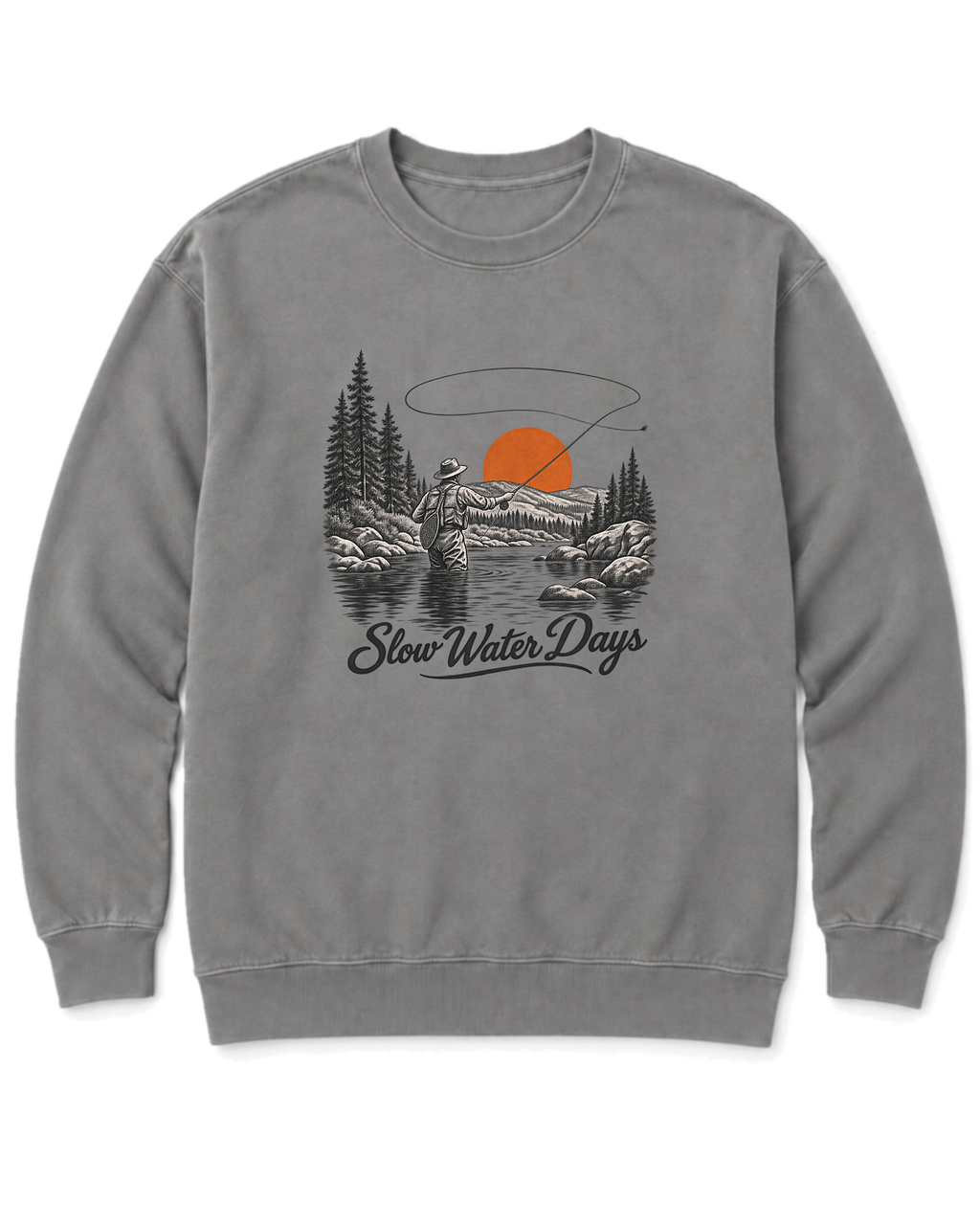 Slow Water Days Sweatshirt - Grey