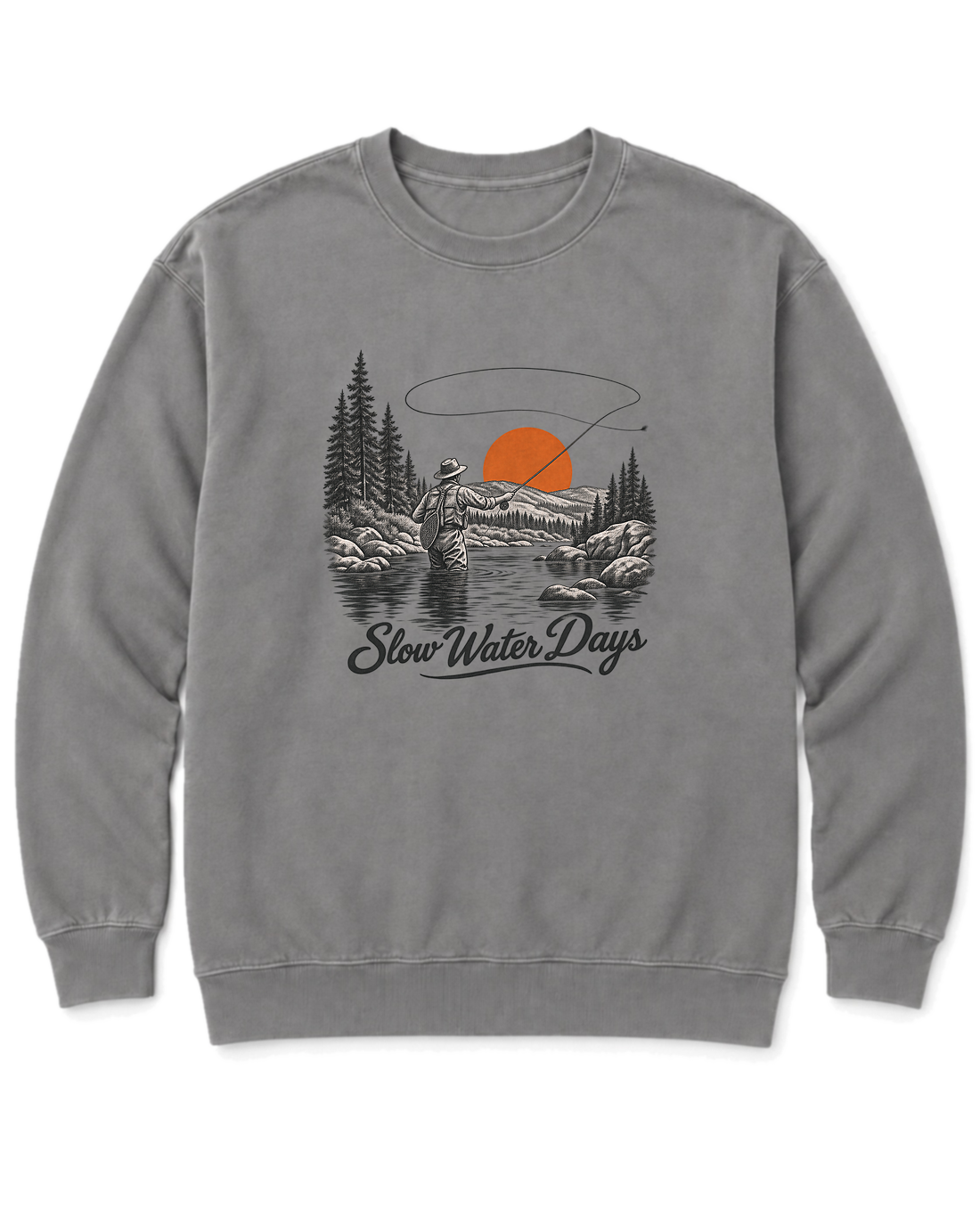 Slow Water Days Sweatshirt - Grey