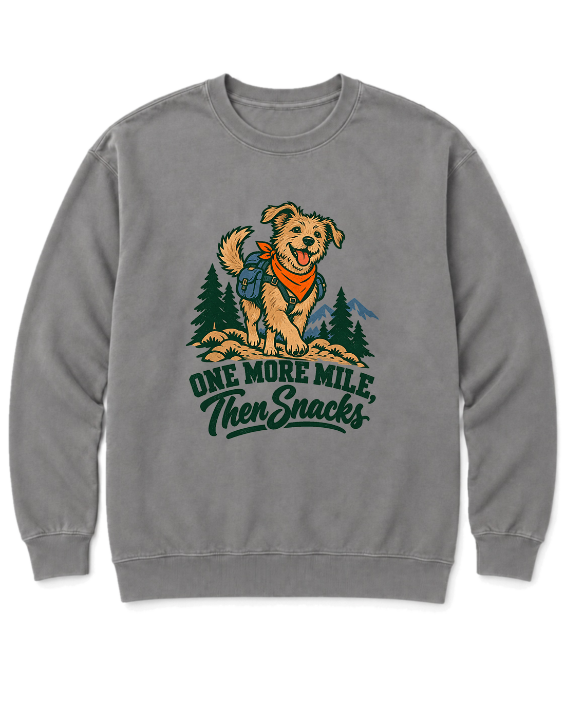One More Mile, Then Snacks Sweatshirt - Grey