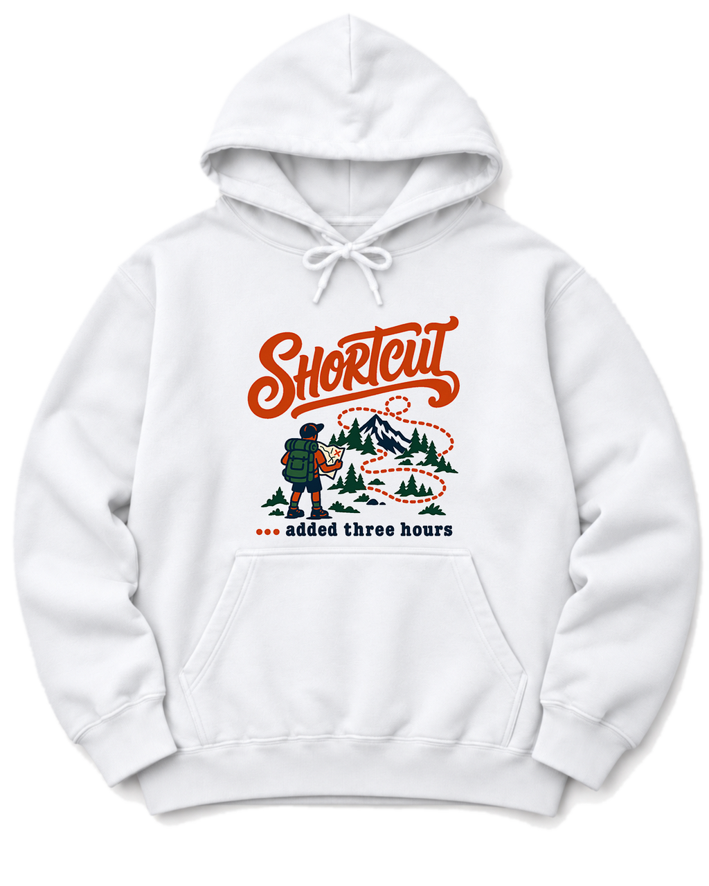 Shortcut Added Three Hours Hoodie - White