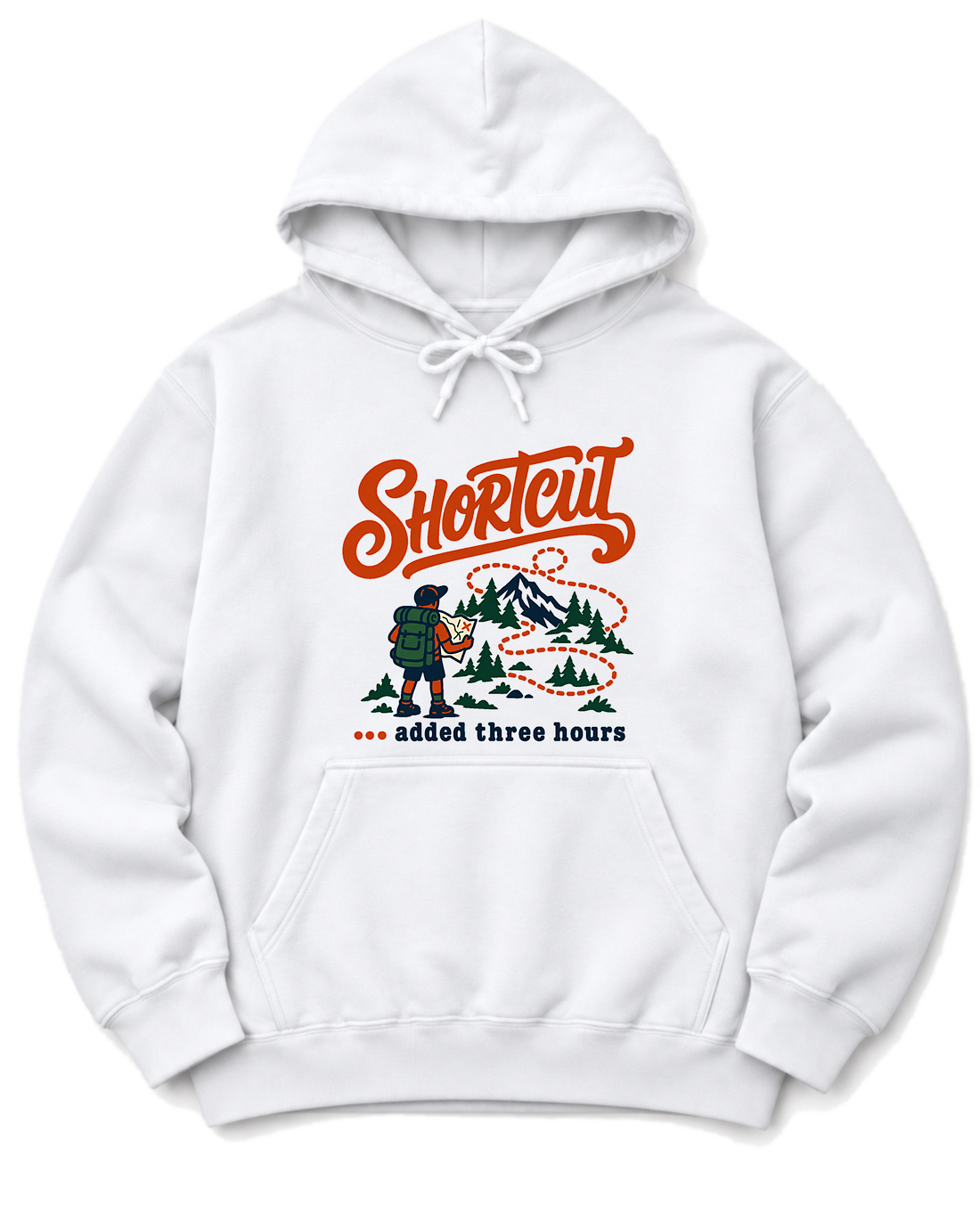 Shortcut Added Three Hours Hoodie - White