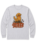 Muddy Dog, Happy Dog Long Sleeve Shirt - Ash