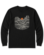 Canyon Sunset Long Sleeve Shirt - Black