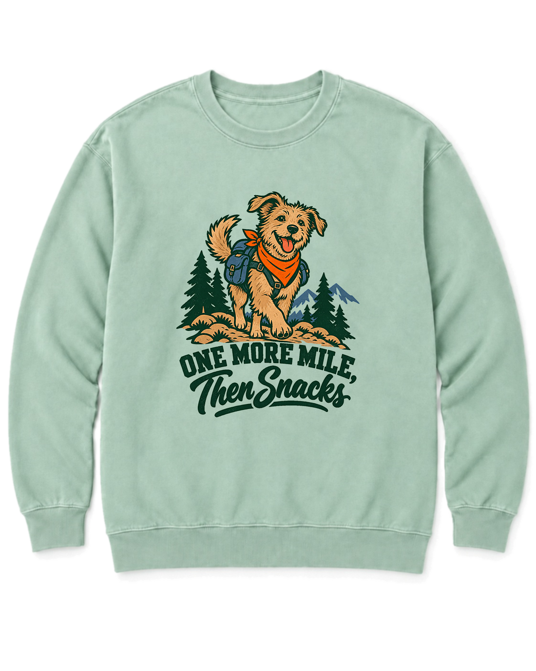 One More Mile, Then Snacks Sweatshirt - Chalky Mint