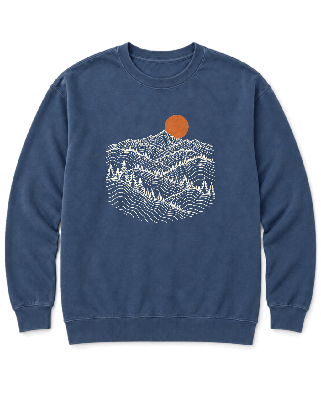 Pine Ridge Moon Sweatshirt - Denim