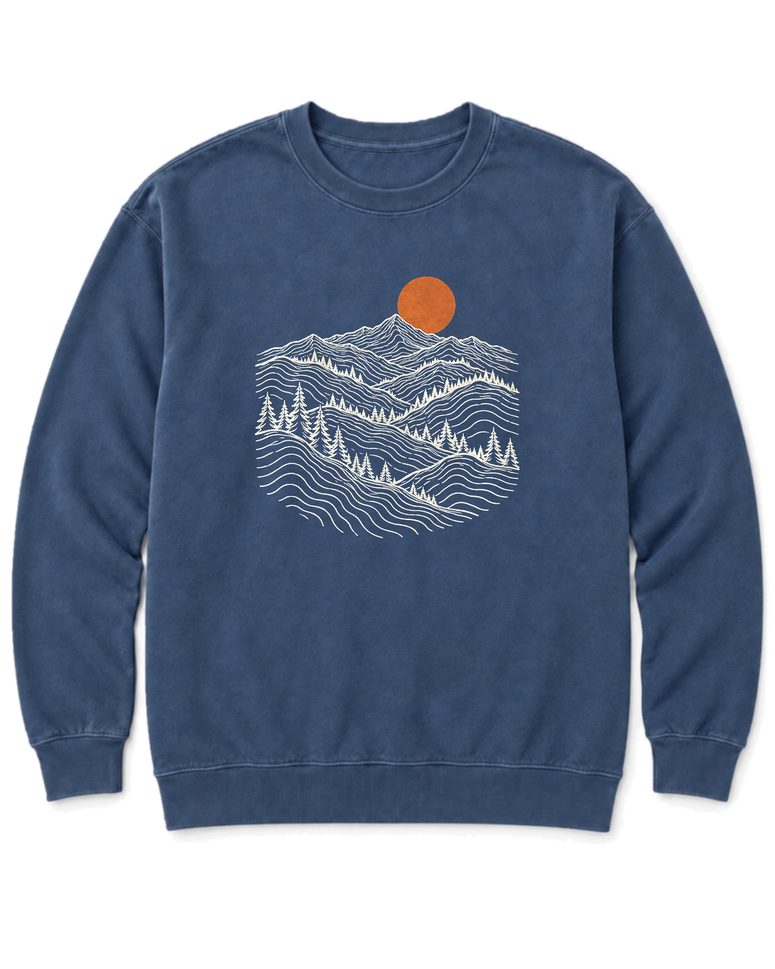 Pine Ridge Moon Sweatshirt - Denim
