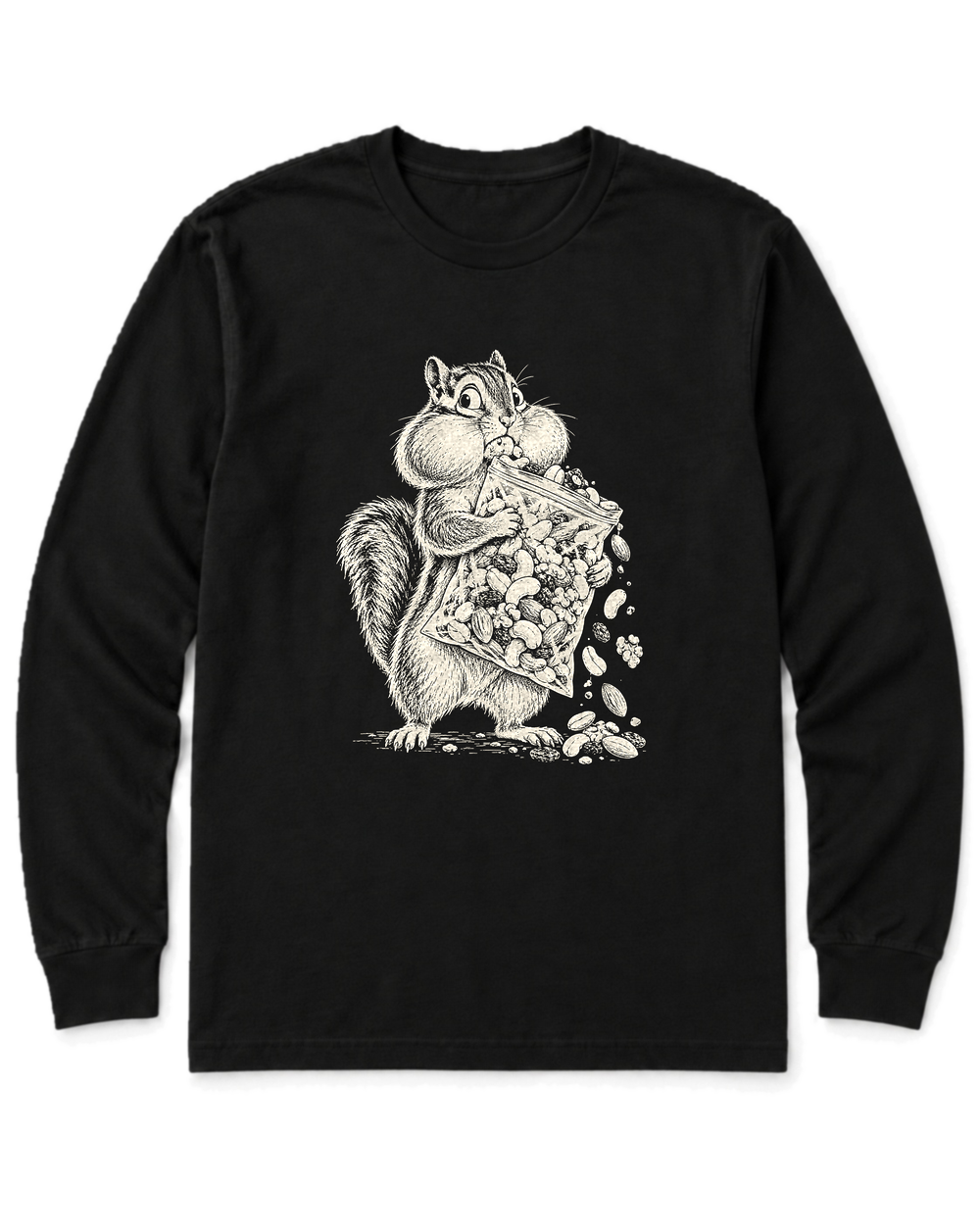 Trail Mix Bandit Long Sleeve Shirt - Black