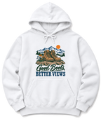 Good Boots, Better Views Hoodie - White