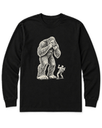 Bigfoot Photographer Long Sleeve Shirt - Black