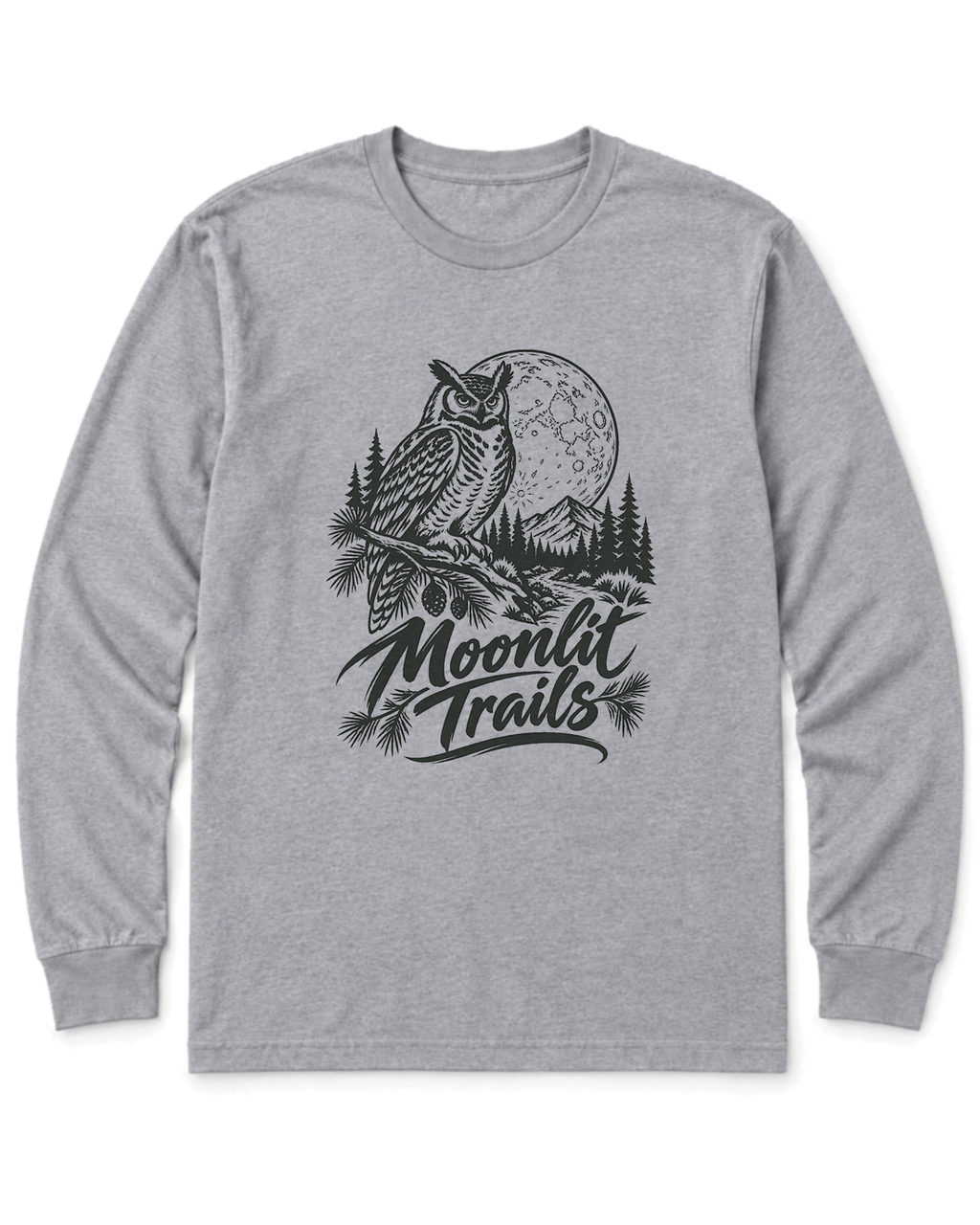 Moonlit Trails Long Sleeve Shirt - Sport Grey