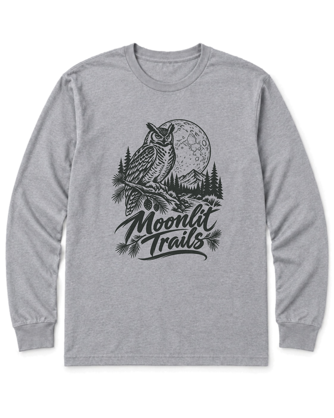Moonlit Trails Long Sleeve Shirt - Sport Grey