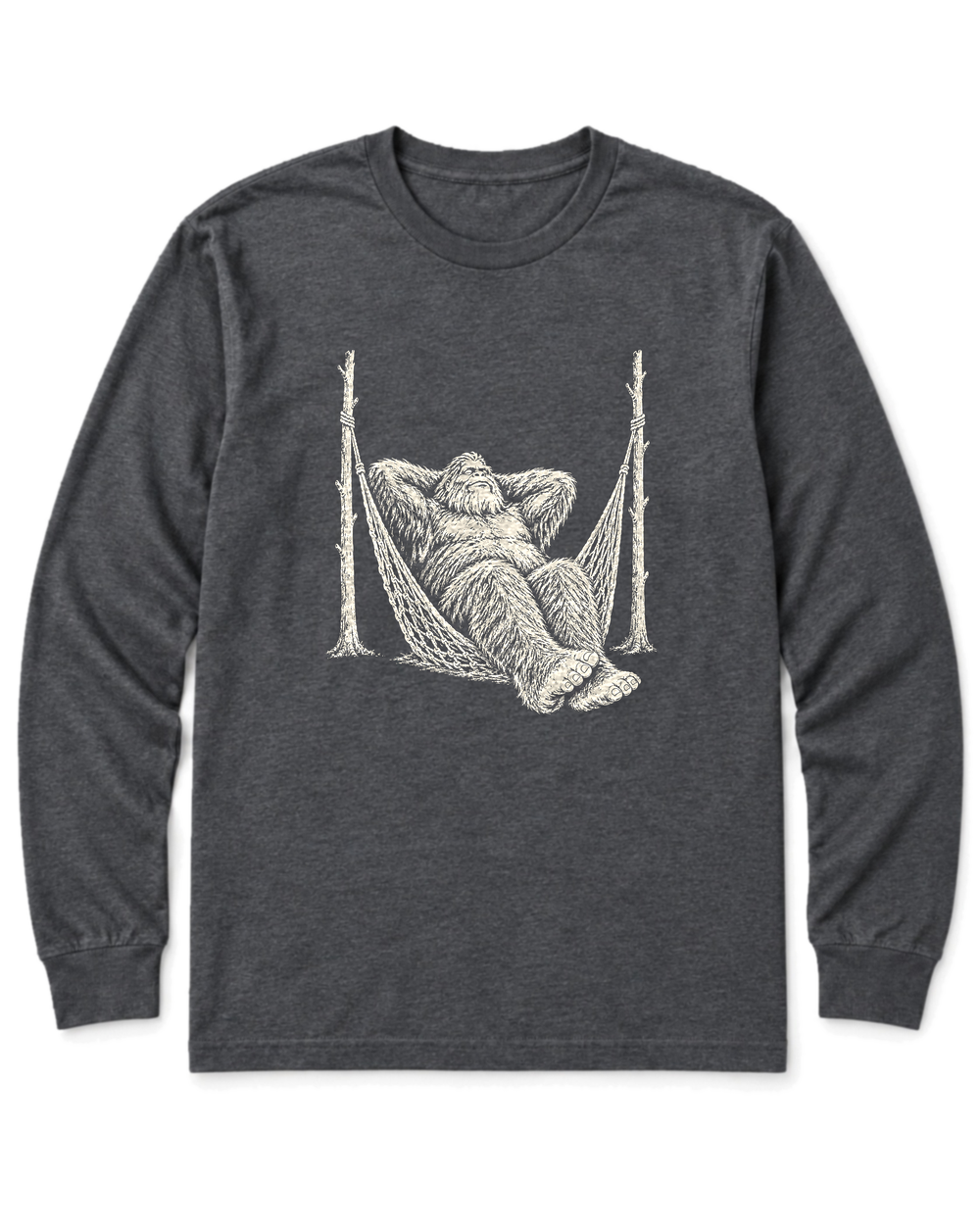Bigfoot Hammock Long Sleeve Shirt - Dark Heather