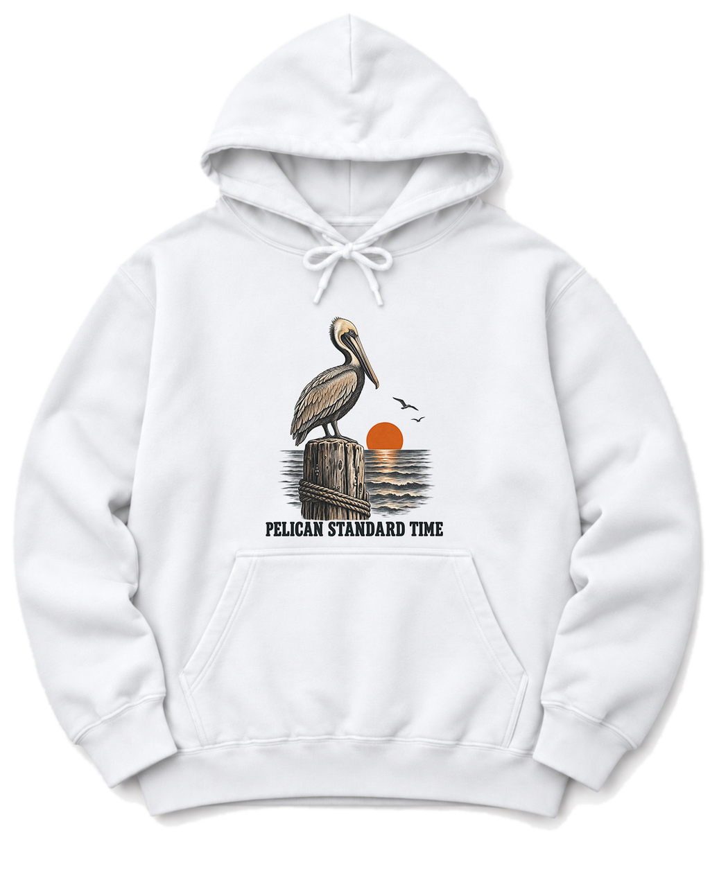Pelican Standard Time Hoodie - White