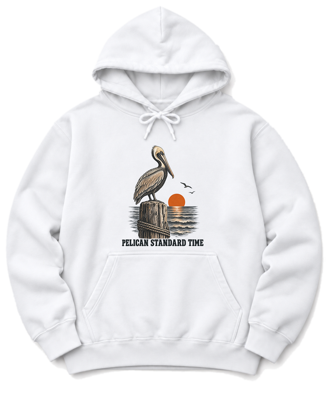 Pelican Standard Time Hoodie - White