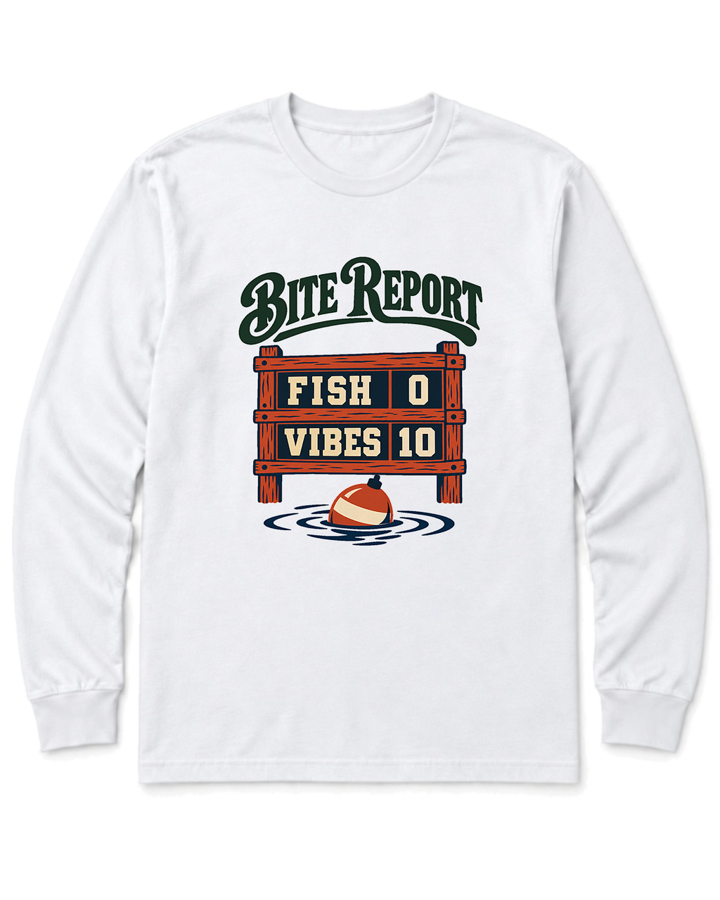 Bite Report Long Sleeve Shirt - White