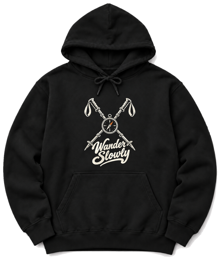 Wander Slowly Hoodie - Black