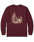 Curious Bear Long Sleeve Shirt - Maroon