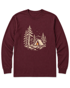 Curious Bear Long Sleeve Shirt - Maroon