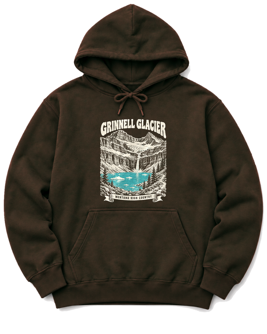 Grinnell Glacier Hoodie - Dark Chocolate