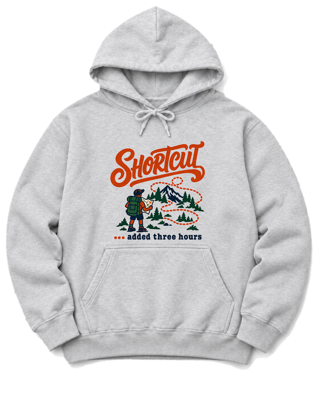 Shortcut Added Three Hours Hoodie - Ash