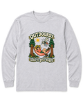 Outdoorsy Until It Gets Buggy Long Sleeve Shirt - Ash