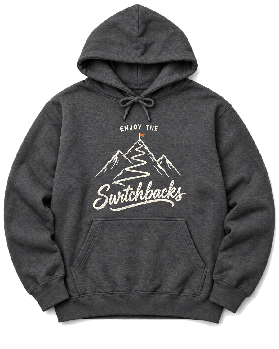 Enjoy the Switchbacks Hoodie - Dark Heather