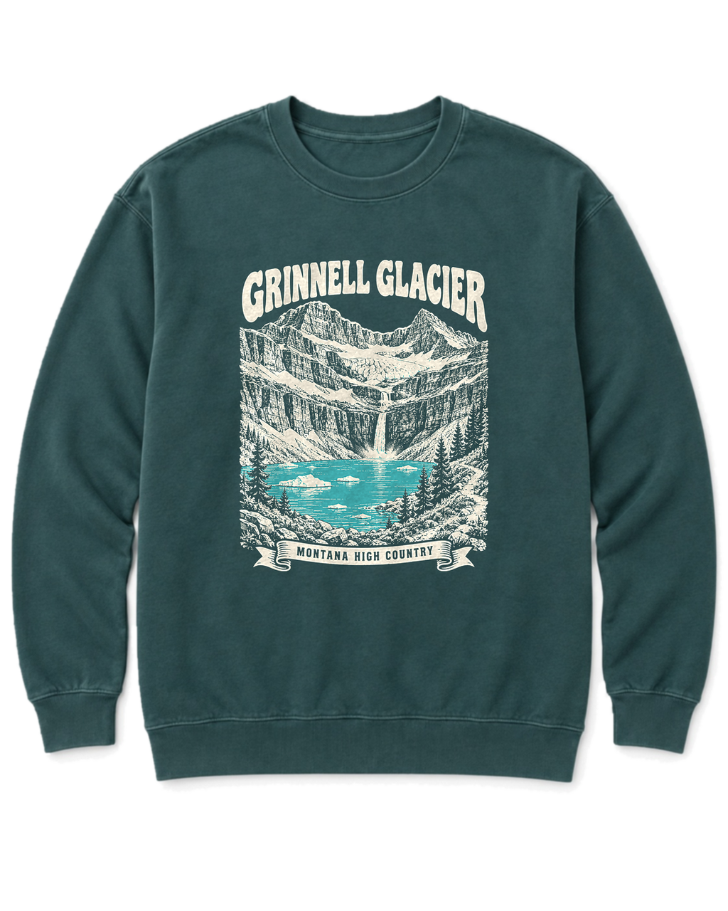 Grinnell Glacier Sweatshirt - Blue Spruce