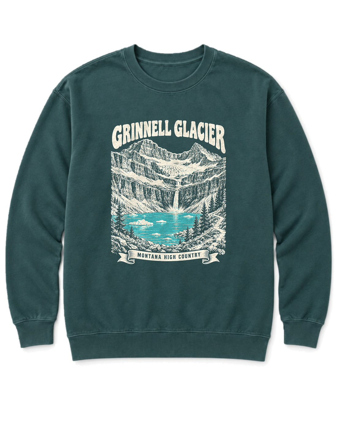 Grinnell Glacier Sweatshirt - Blue Spruce