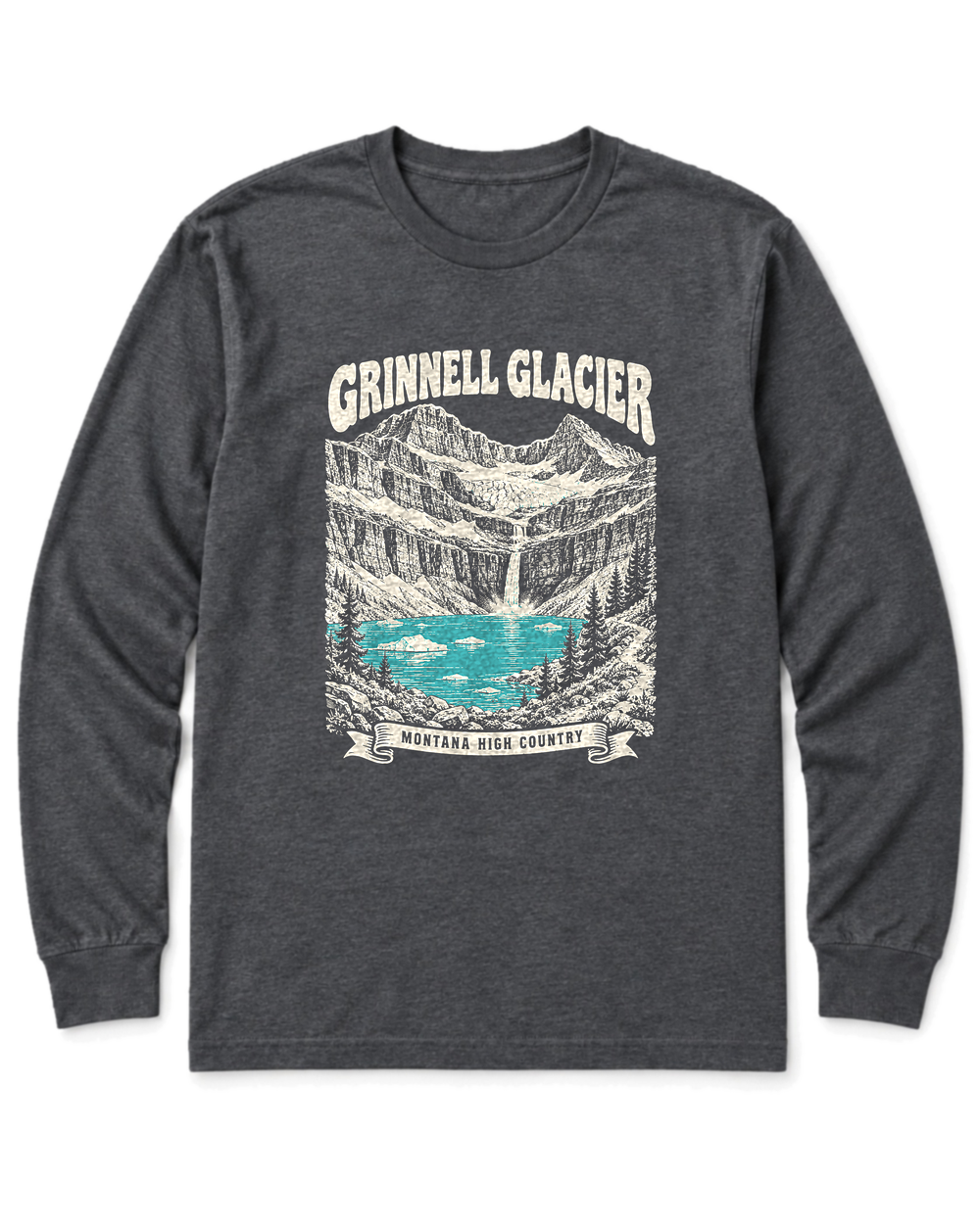 Grinnell Glacier Long Sleeve Shirt - Dark Heather