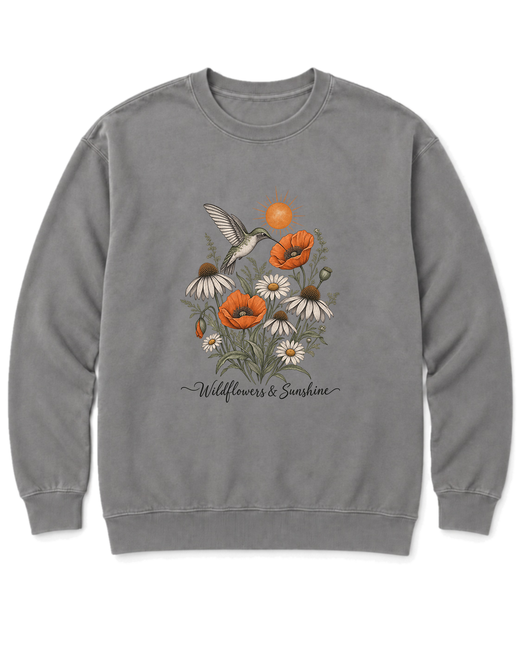 Wildflowers & Sunshine Sweatshirt - Grey