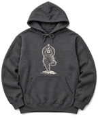 Tree Pose Bear Hoodie - Dark Heather