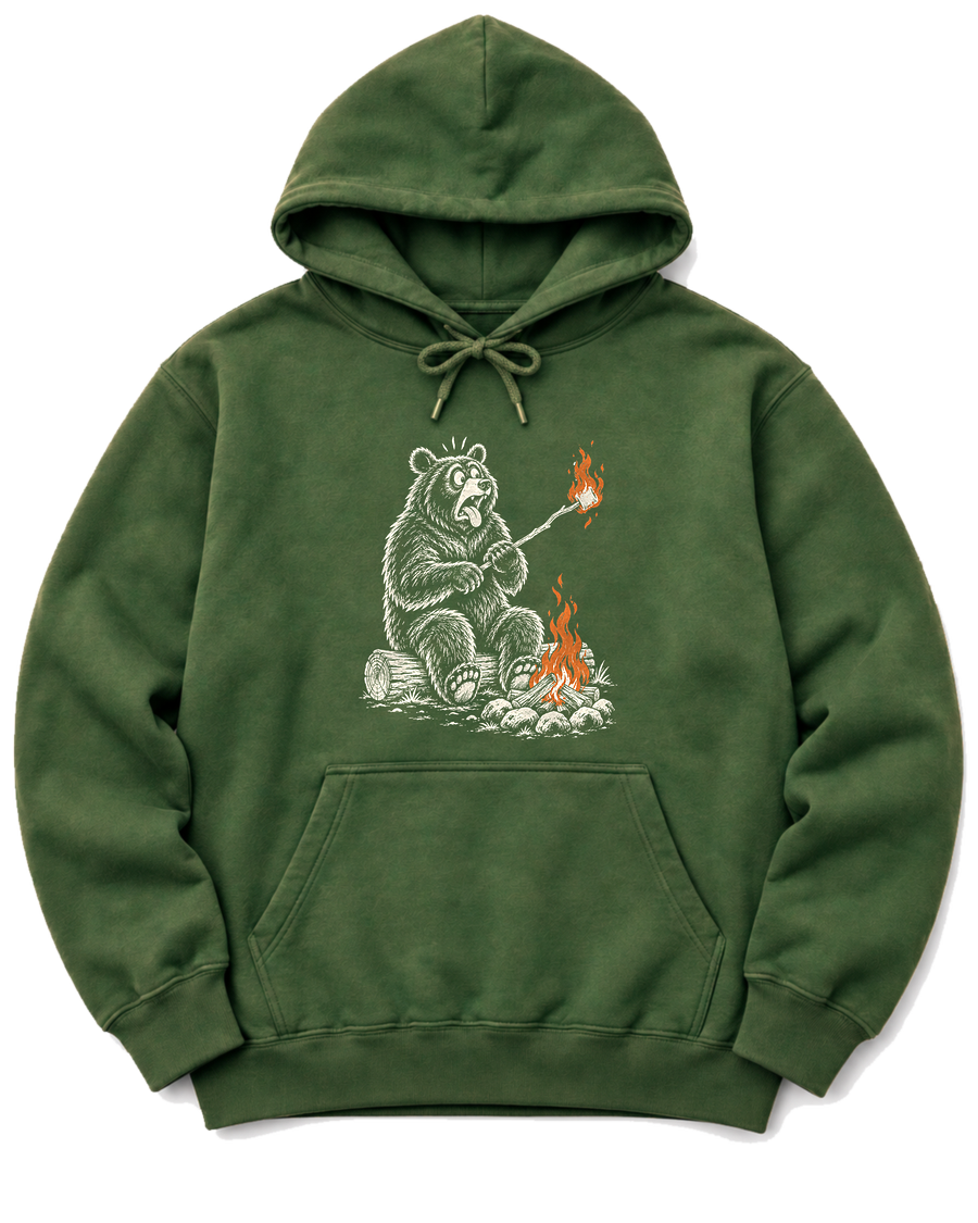 Marshmallow Meltdown Hoodie - Military Green