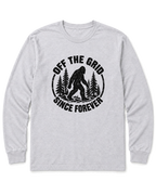 Off the Grid Since Forever Long Sleeve Shirt - Ash