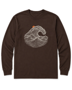 Ocean Wave Long Sleeve Shirt - Dark Chocolate