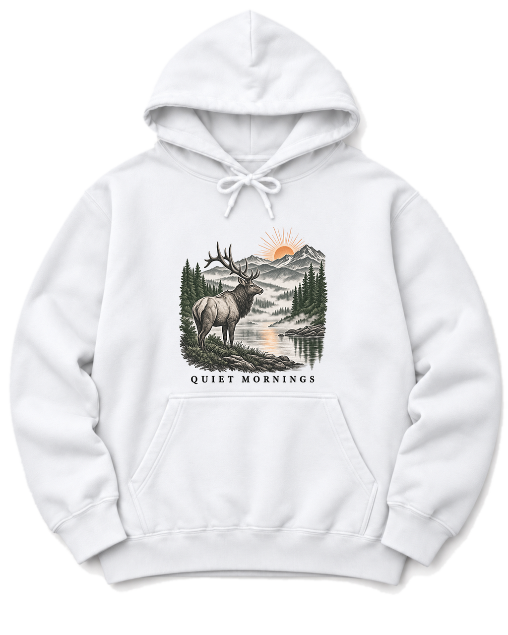 Quiet Mornings Hoodie - White
