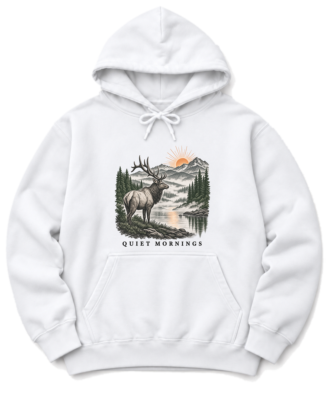 Quiet Mornings Hoodie - White