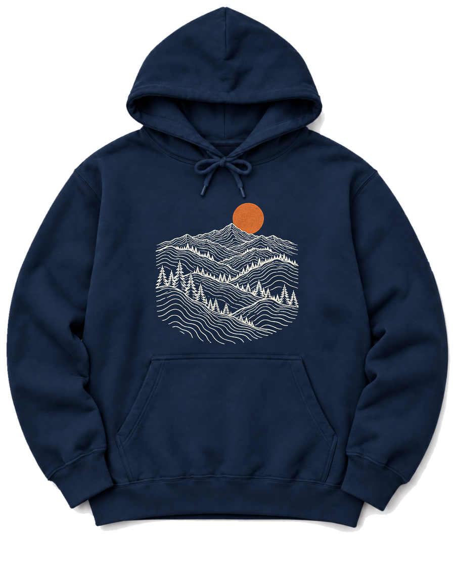 Pine Ridge Moon Hoodie - Navy
