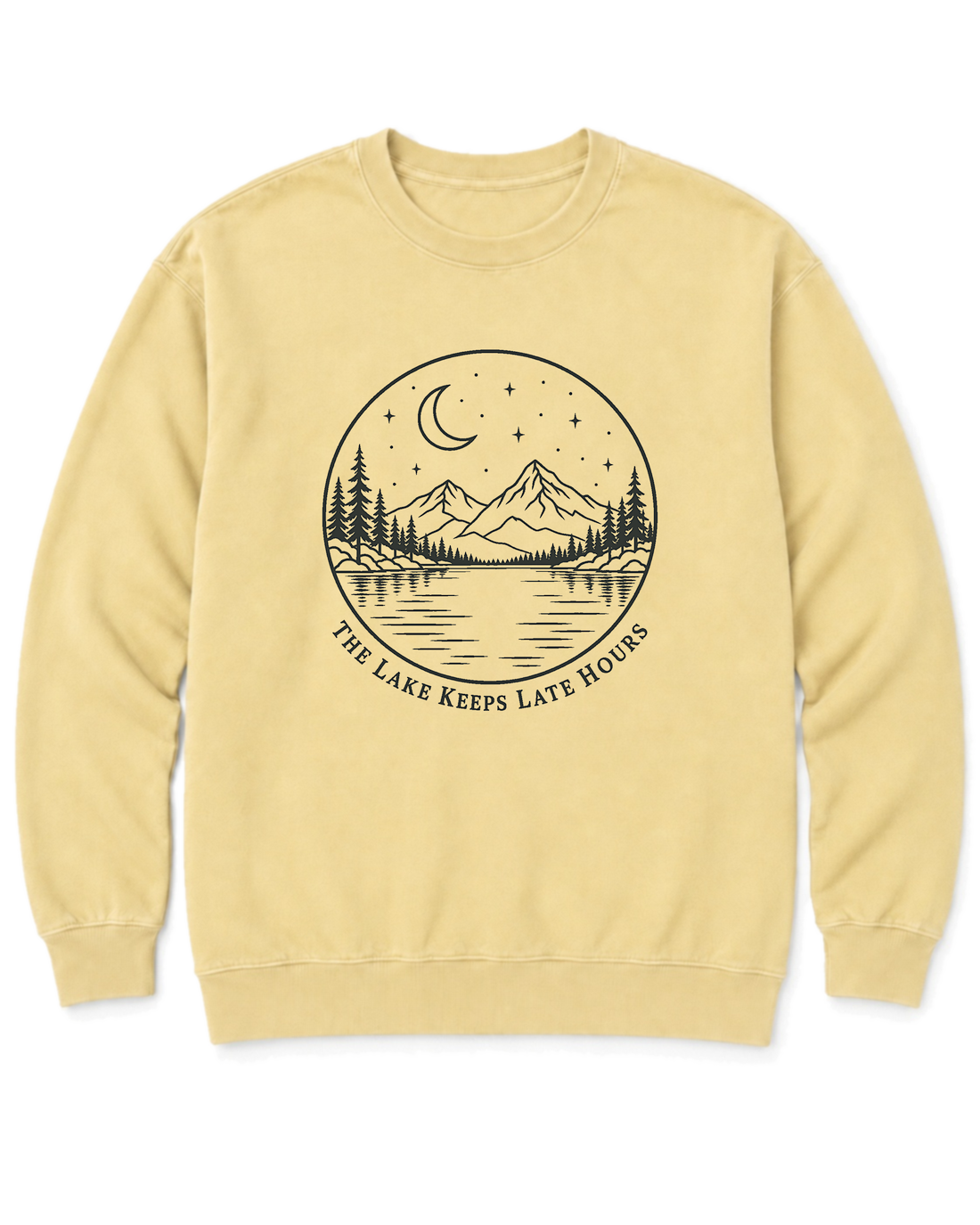 The Lake Keeps Late Hours Sweatshirt - Butter