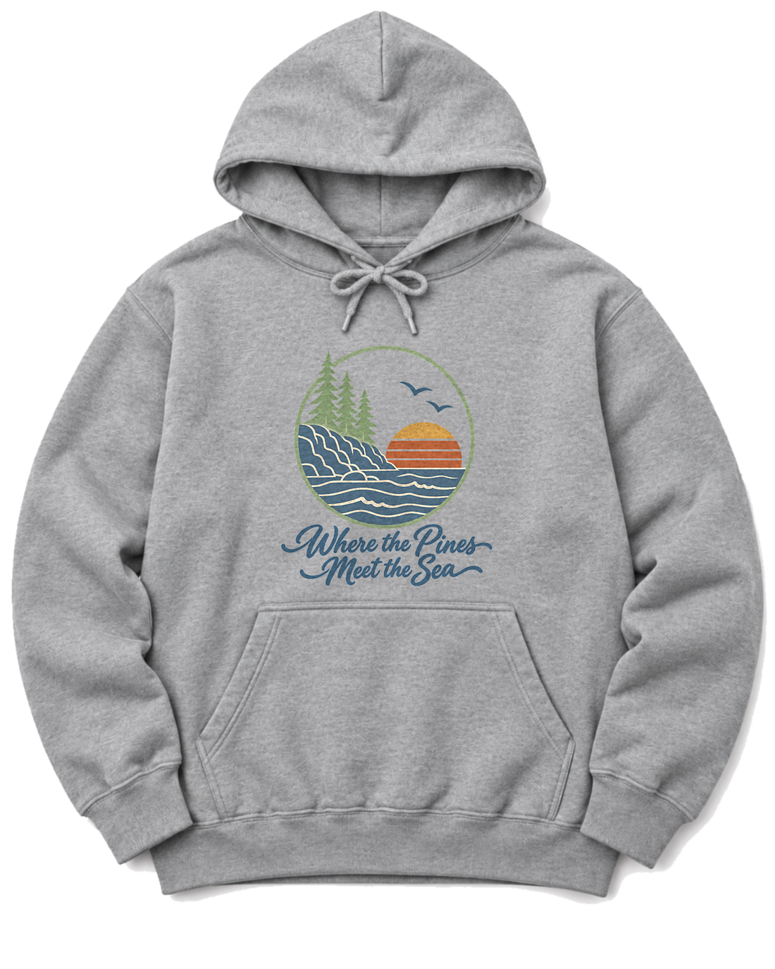 Where the Pines Meet the Sea Hoodie - Sport Grey